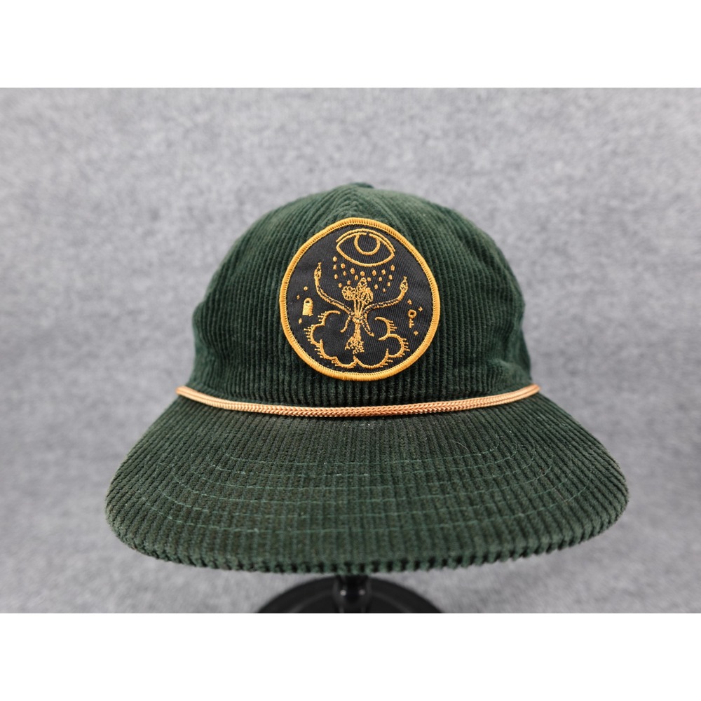 Unbranded Corduroy Snapback Hat Mens OSFM Green Good Occult Eye Rope Cap